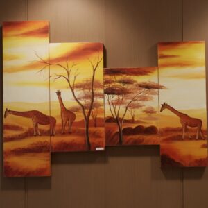 Afrika Savana Zurafa Tablosu