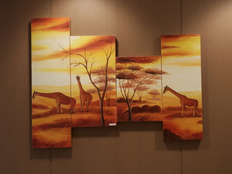 afrika-savana-zurafa-tablosu Afrika Savana Zurafa Tablosu