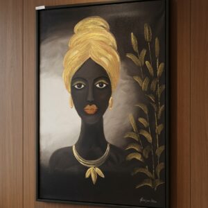 Altin Turbanli Afrikali Kadin Tablo